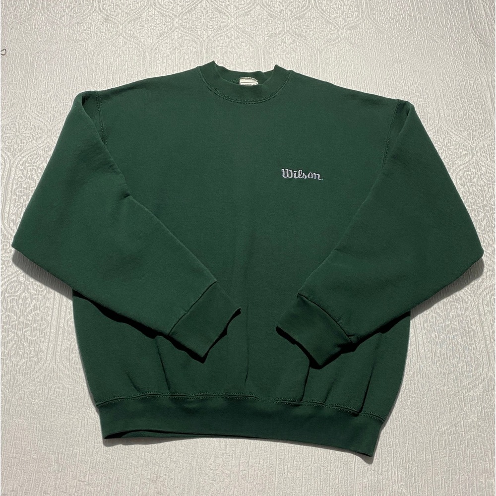Wilson Dark Green Crewneck Sweatshirt with White Logo
